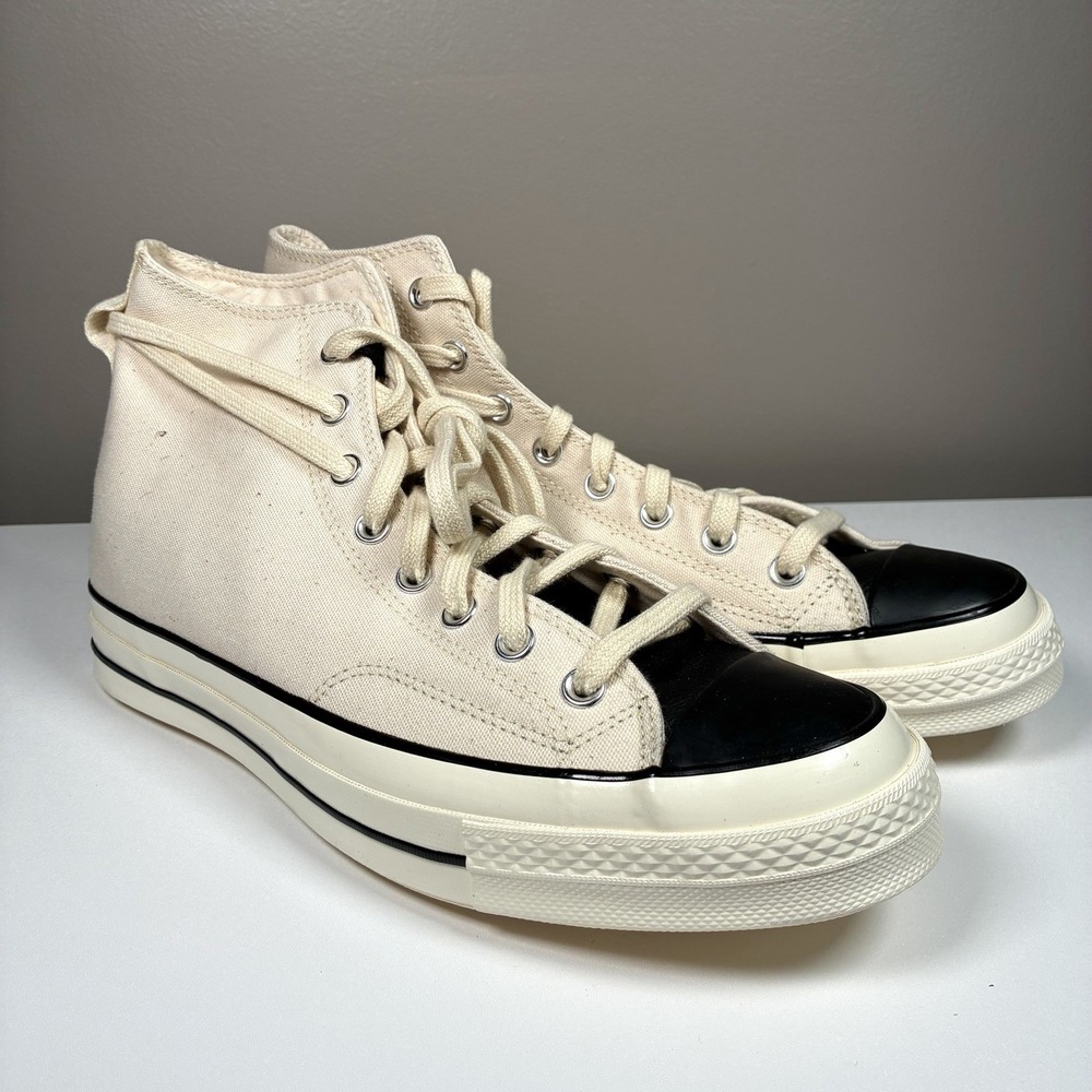 Converse Chuck Taylor 70 High Fear  Of God Essentials Ivory Black Size 11 Mens - Picture 2 of 7